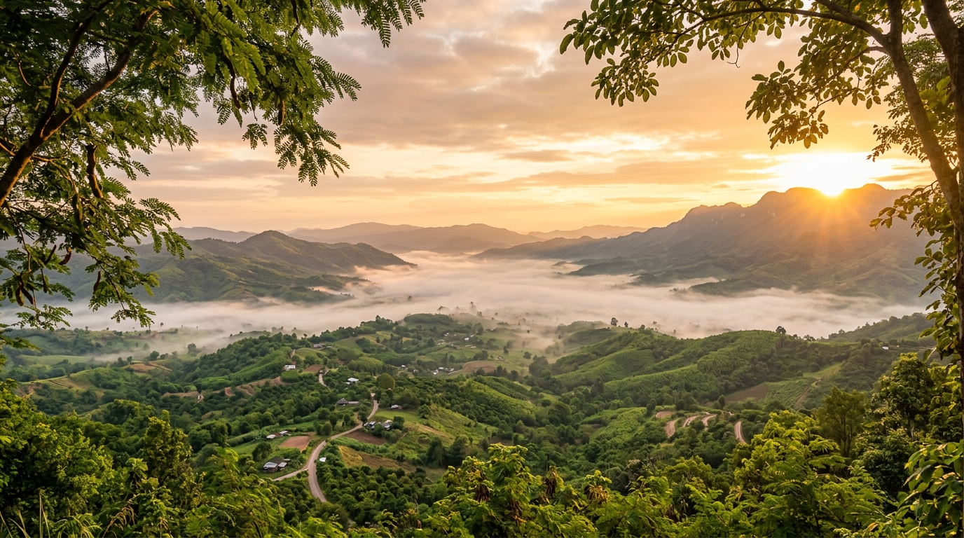 Nine Tamarind Sunrise Mountain Valley
